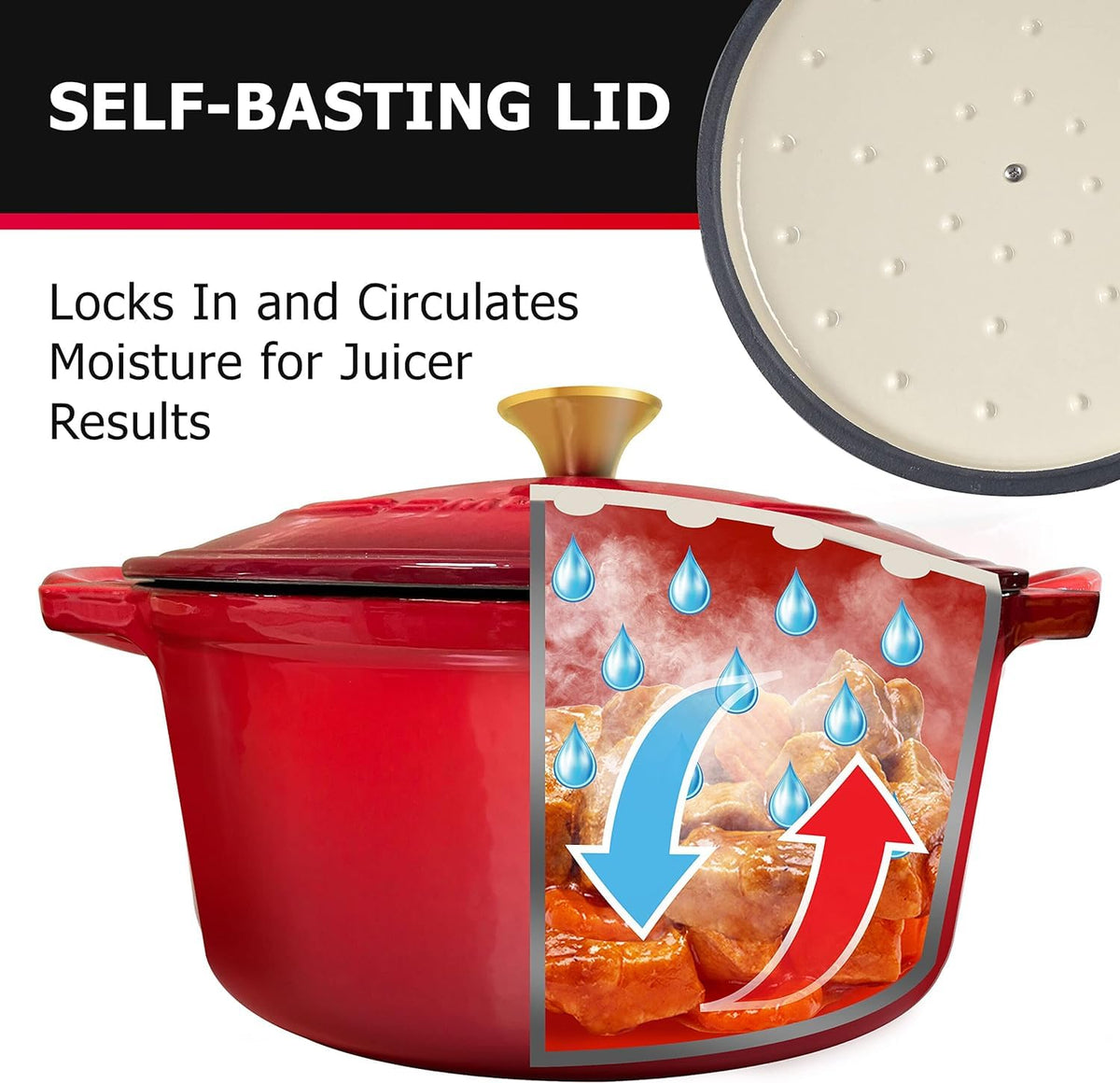 4.5 QT Enameled Cast Iron Dutch Oven