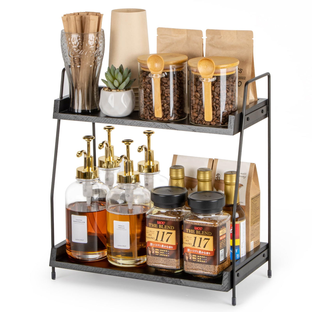 2 Tier Coffee Station Organizer