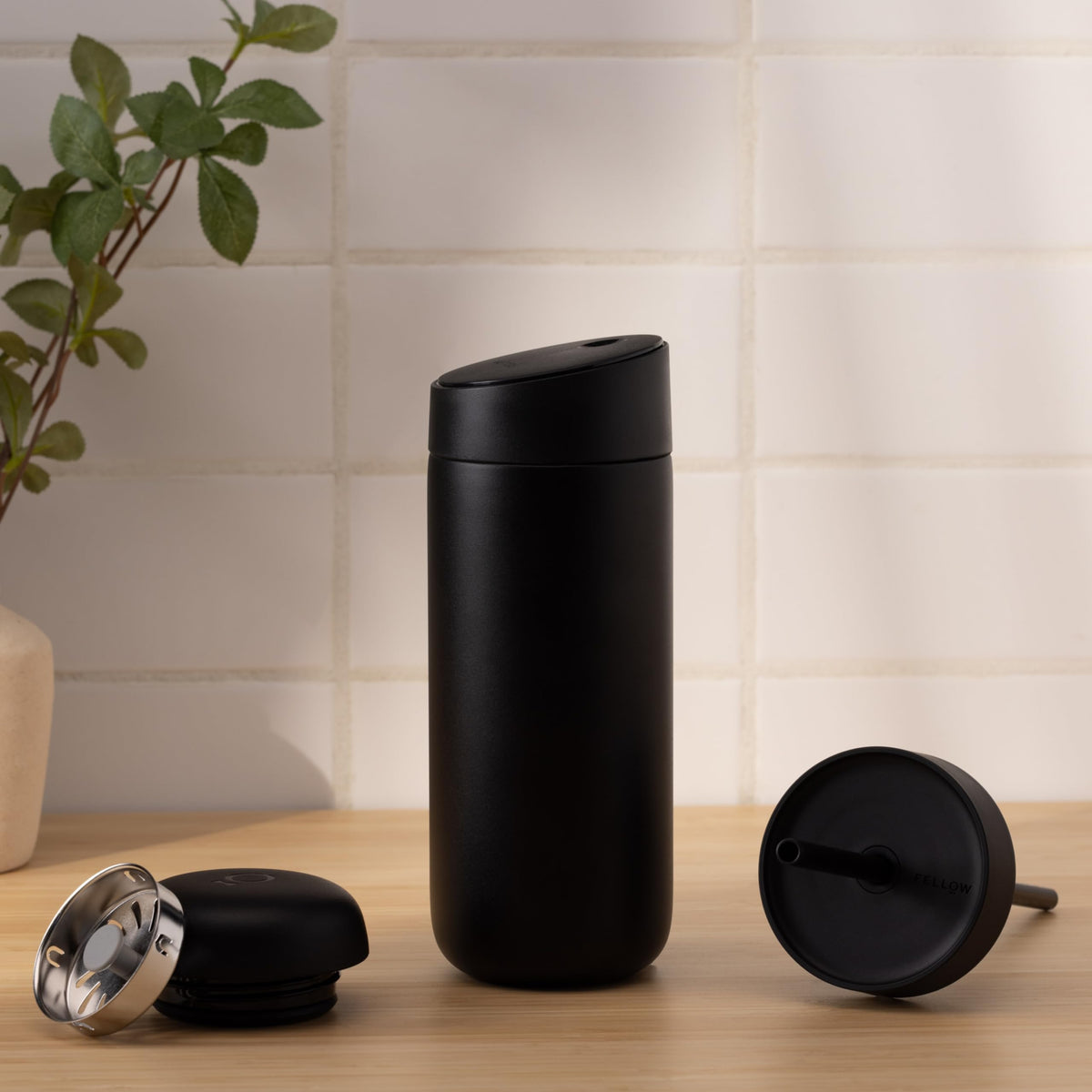 Carter 3-in-1 Ceramic Lined Travel Coffee Mug Tumbler 16 oz