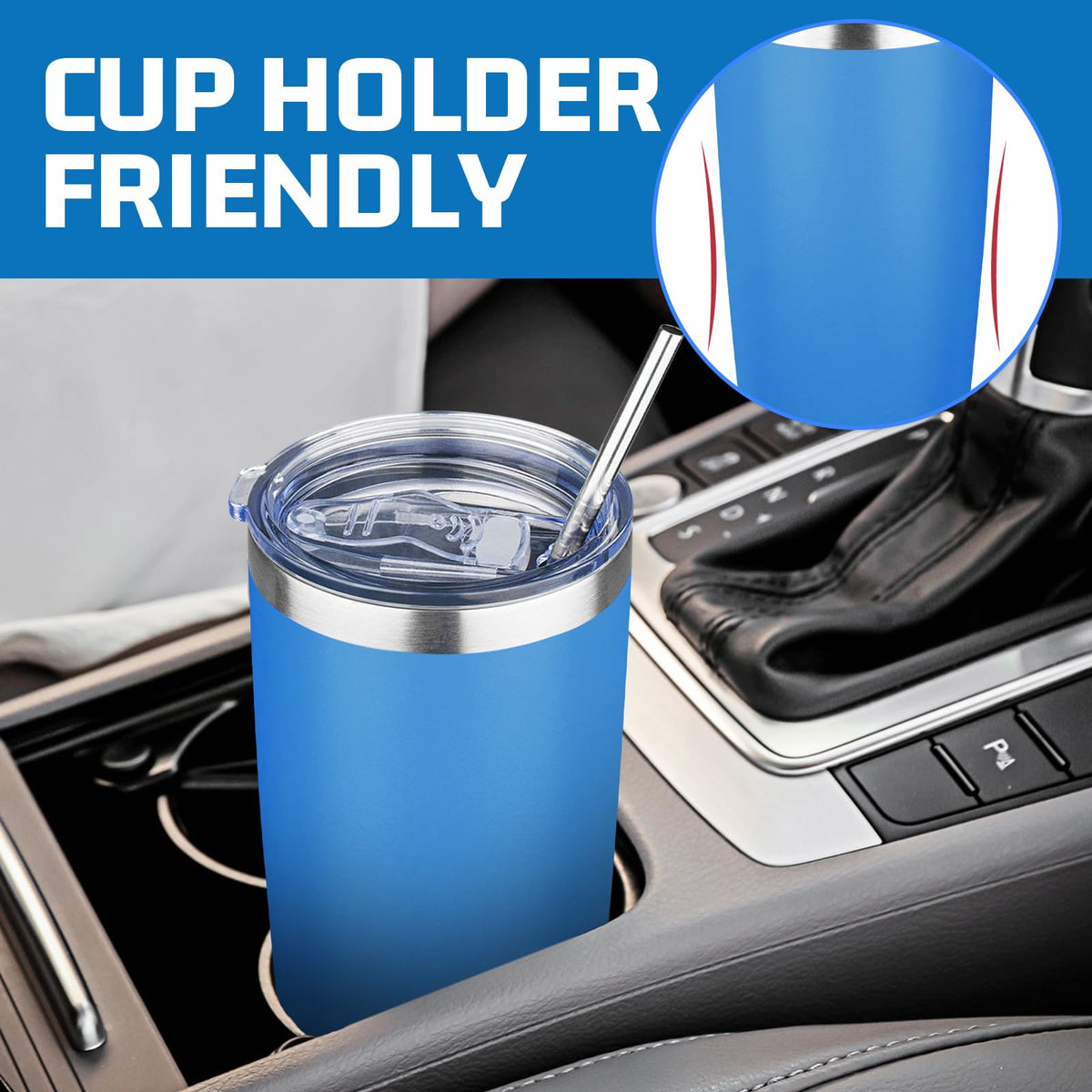 20 oz Tumbler with Lids and Straws (6 Count)