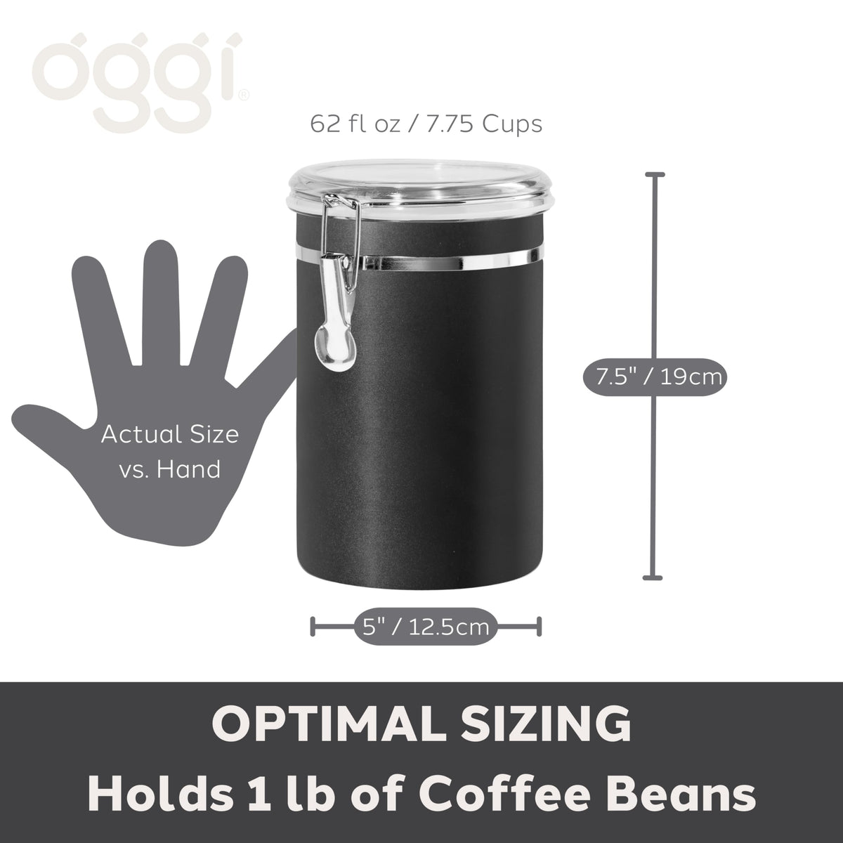Stainless Steel Kitchen Canister 62 fl oz