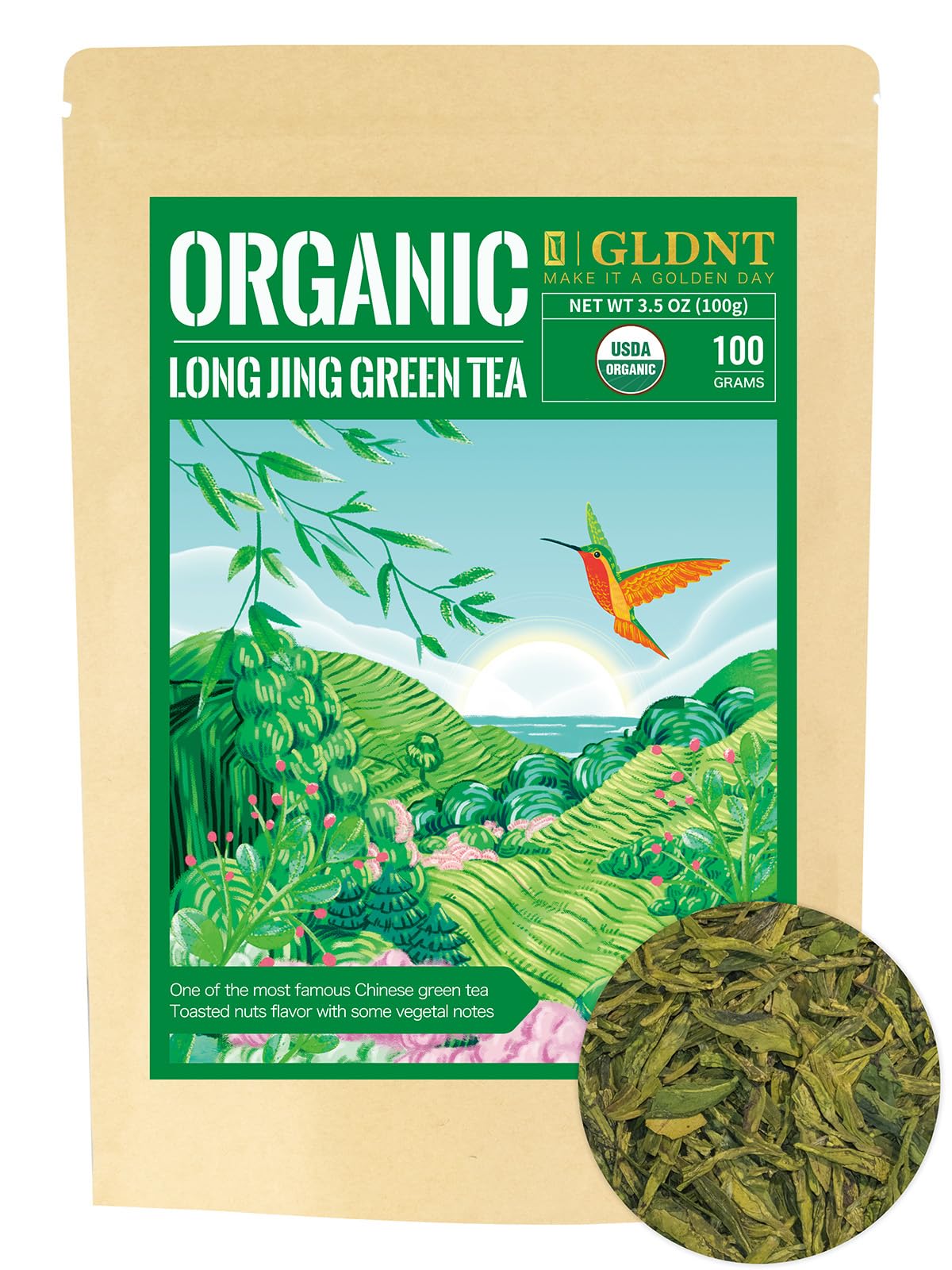 Organic Longjing Green Tea (3.5 Ounce)