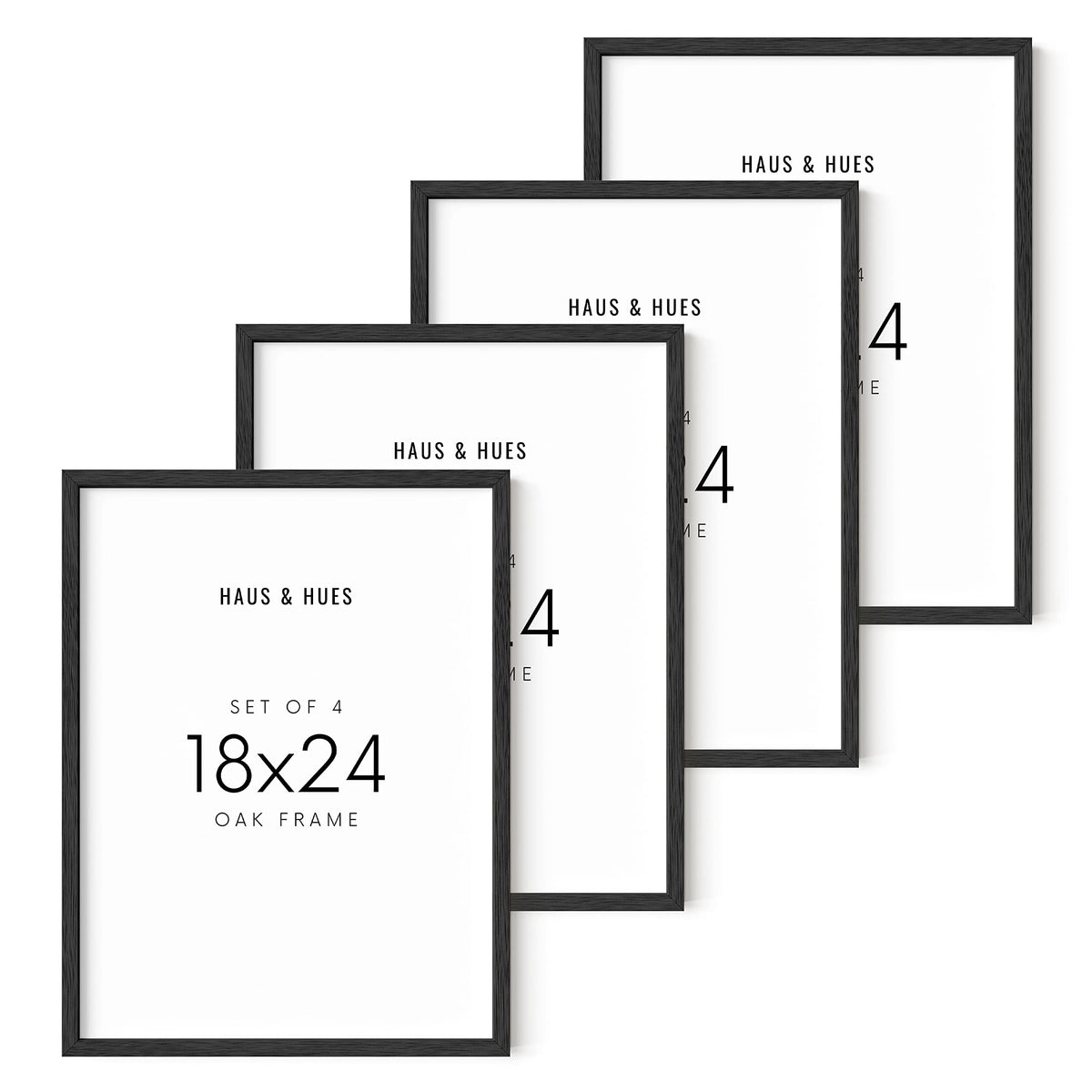 18x24 Black Oak Frame Set of 4 (4 Count)
