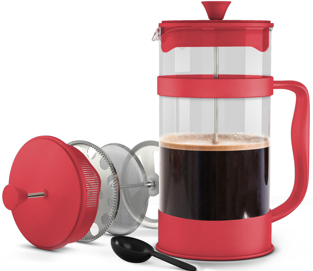 Borosilicate Glass French Press Coffee Maker 34 Oz