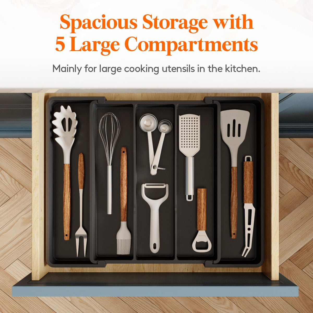 Utensil Organizer for Kitchen Drawers