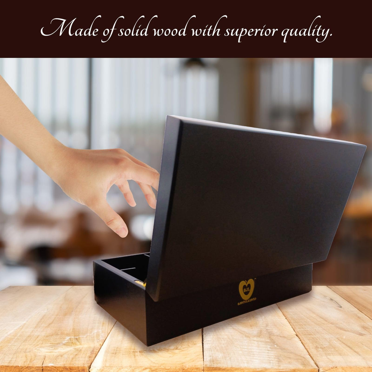 BJOYFUL&LOVED Wooden Tea Box