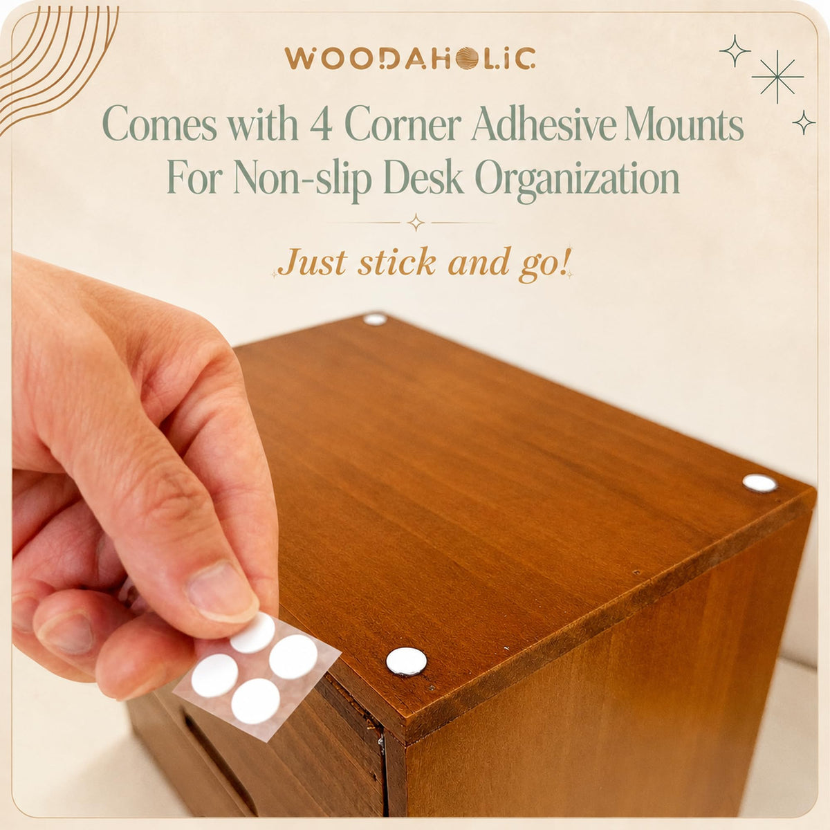 Modular Stackable Apothecary Cabinet 4 Drawer Desk Organizer