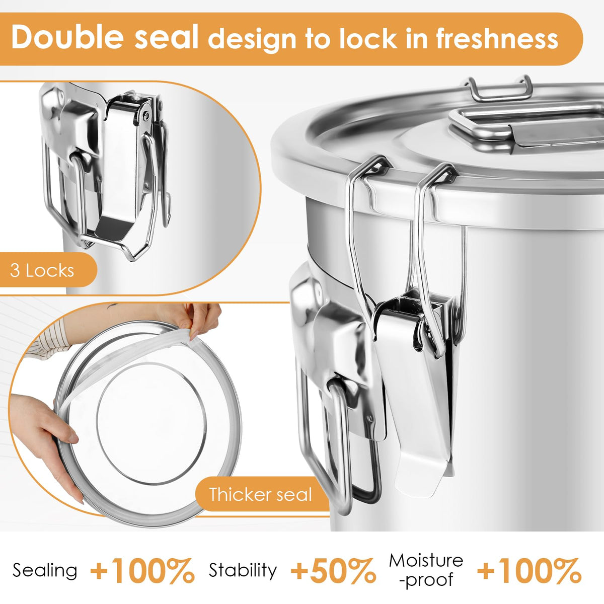 304 Stainless Steel Food Containers with Lids