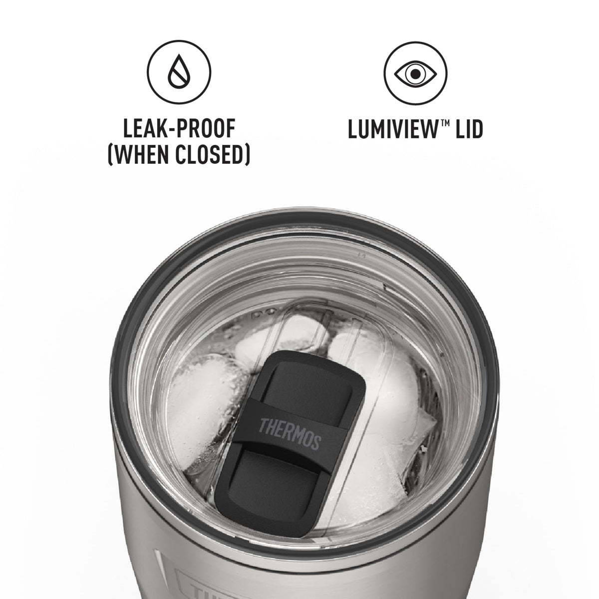 Icon Series 24oz Stainless Steel Tumbler with Slide Lock Lid