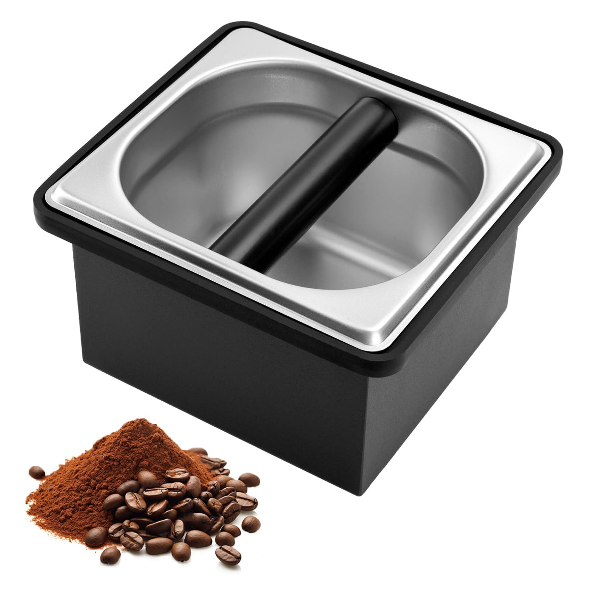 Espresso Knock Box Stainless Steel Coffee Puck Container Knockbox