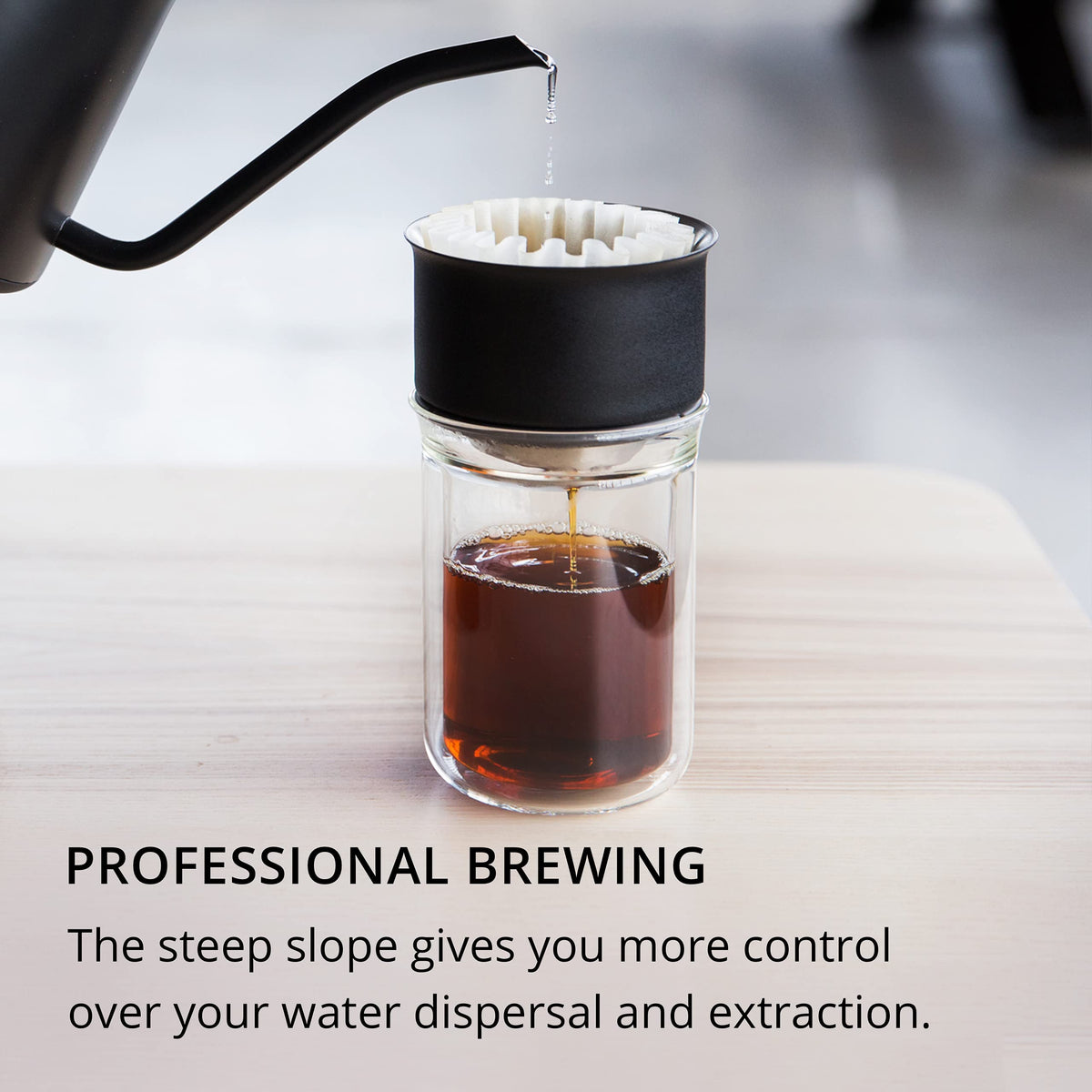 Stagg Pour Over Dripper & Double Wall Glass Kit 10 oz [X]