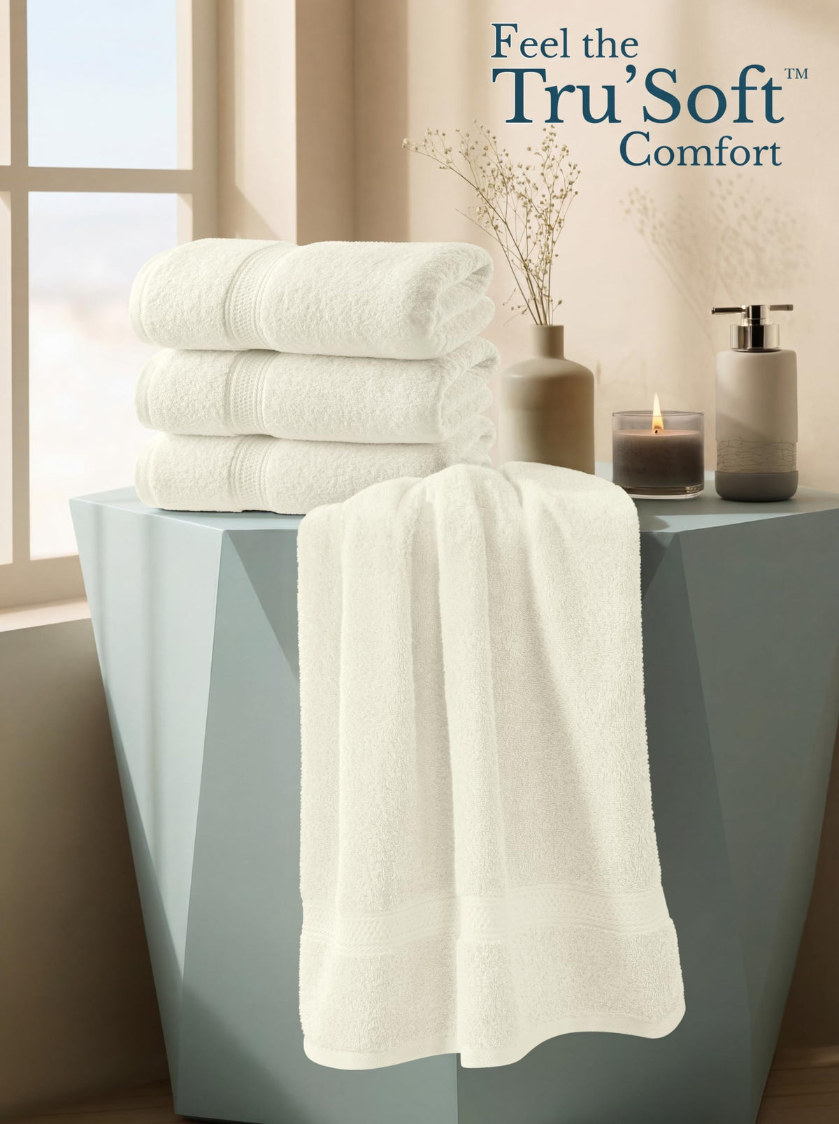 4 Pack Premium Bath Towels (4 Count)