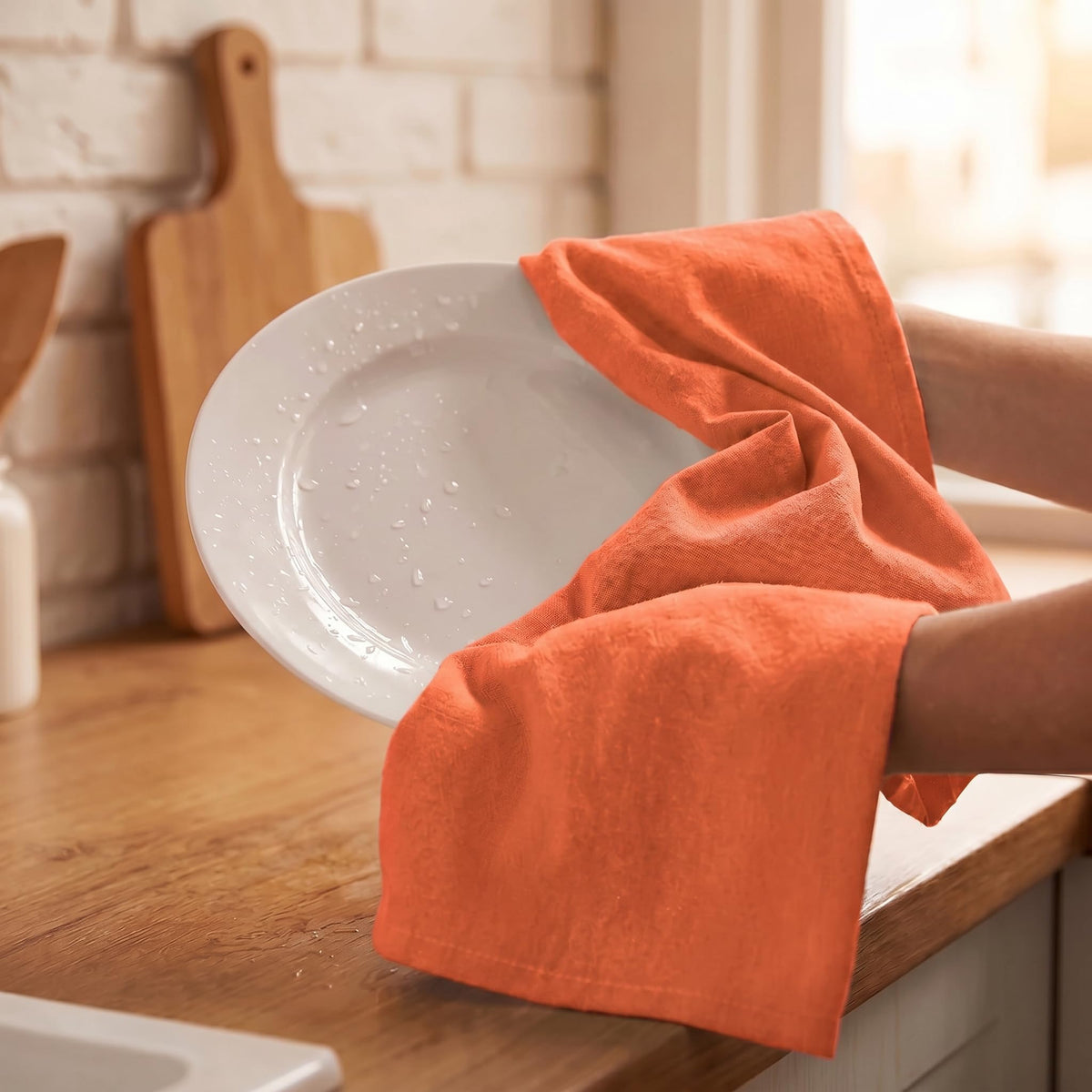 Kitchen Towels Cotton Dish Towels 20”x30” (6 Count)