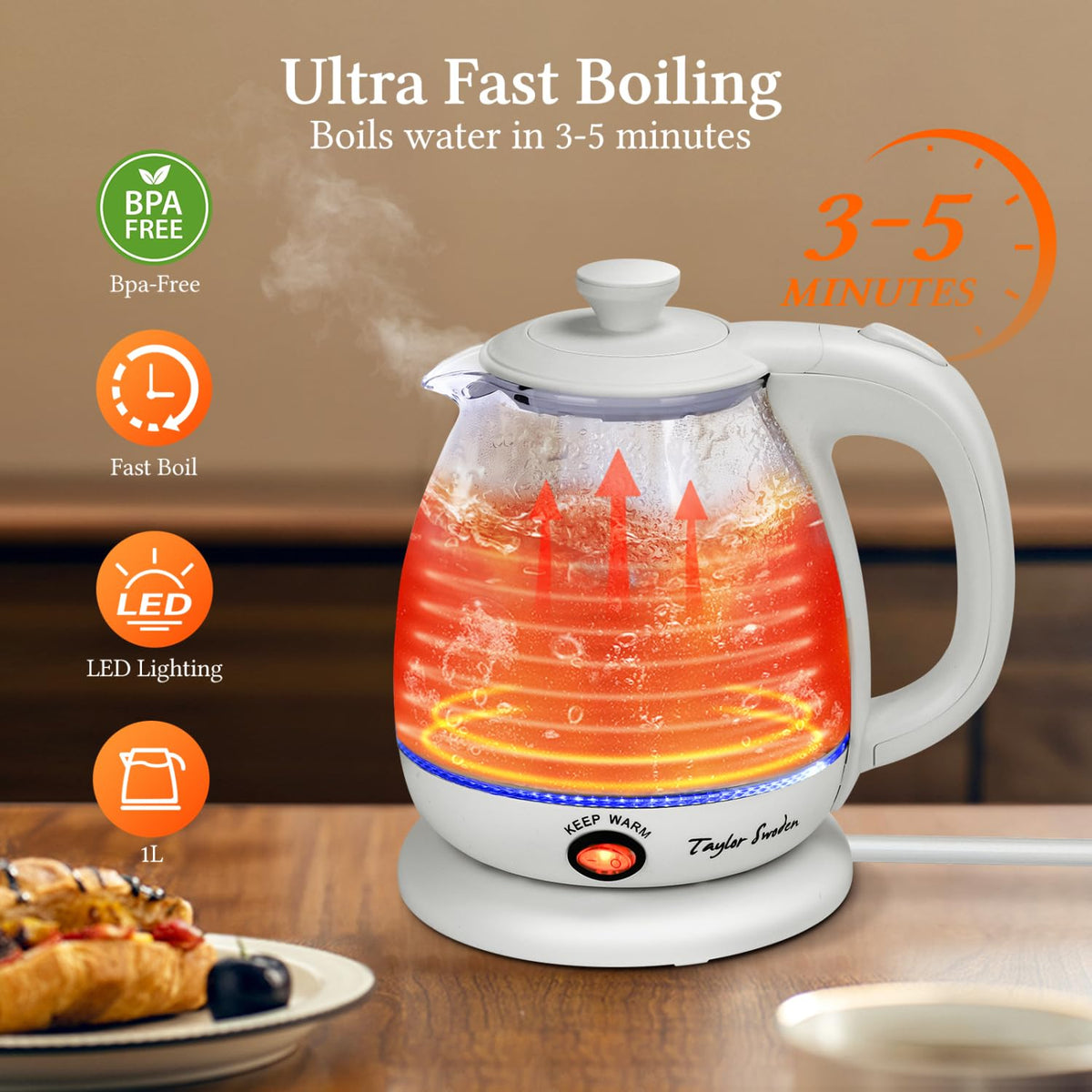 Electric Kettle With Tea Infuser