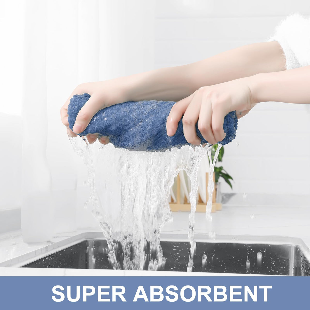 Large Premium Cotton Kitchen Towels 16"x 28" (12 Count)