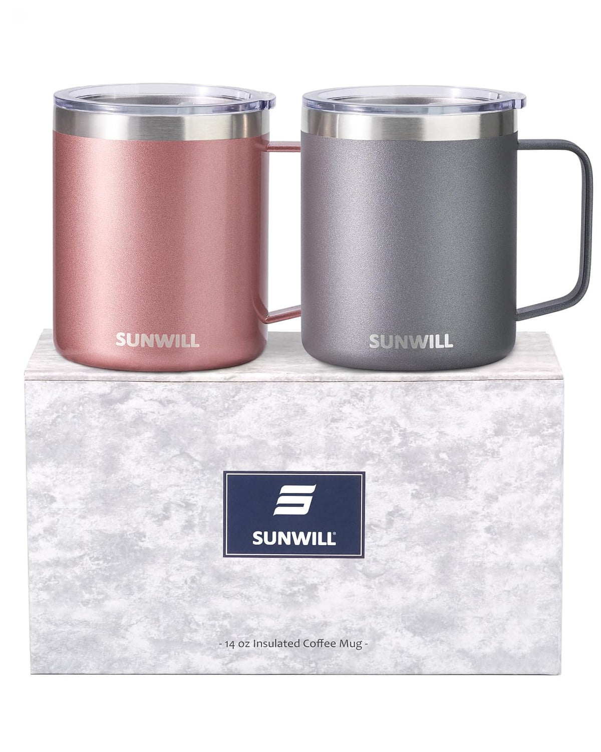 Travel Coffee Mug with Lid (2 Count)