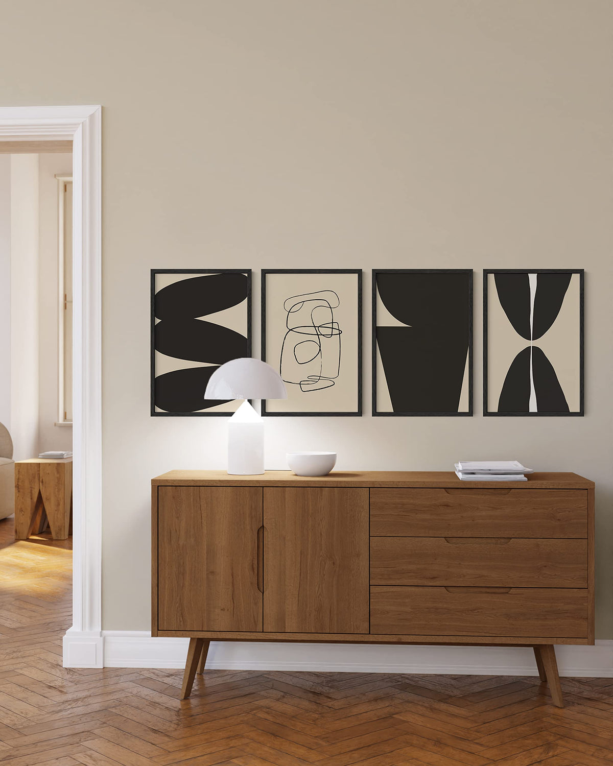 16x24 Black Oak Wood Picture Frames Set of 15