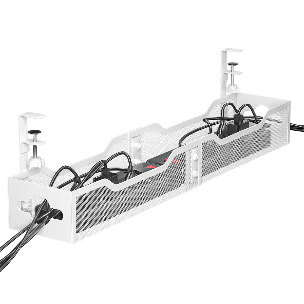 Under Desk Cable Management Tray White