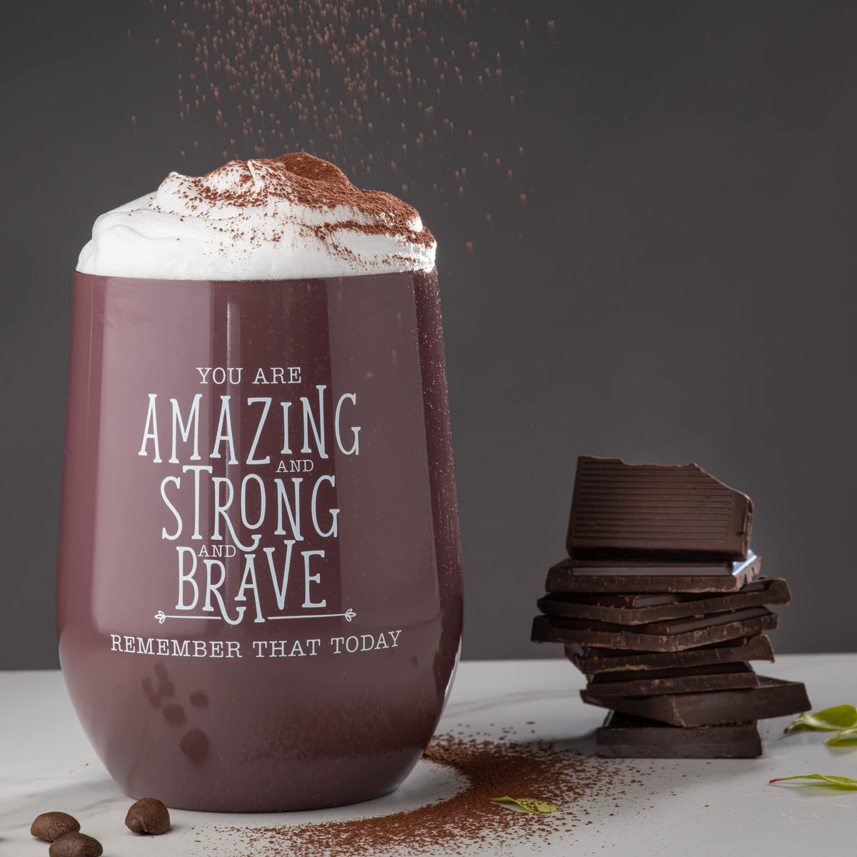 Insulated Wine Tumbler Cup with Lid 12 oz