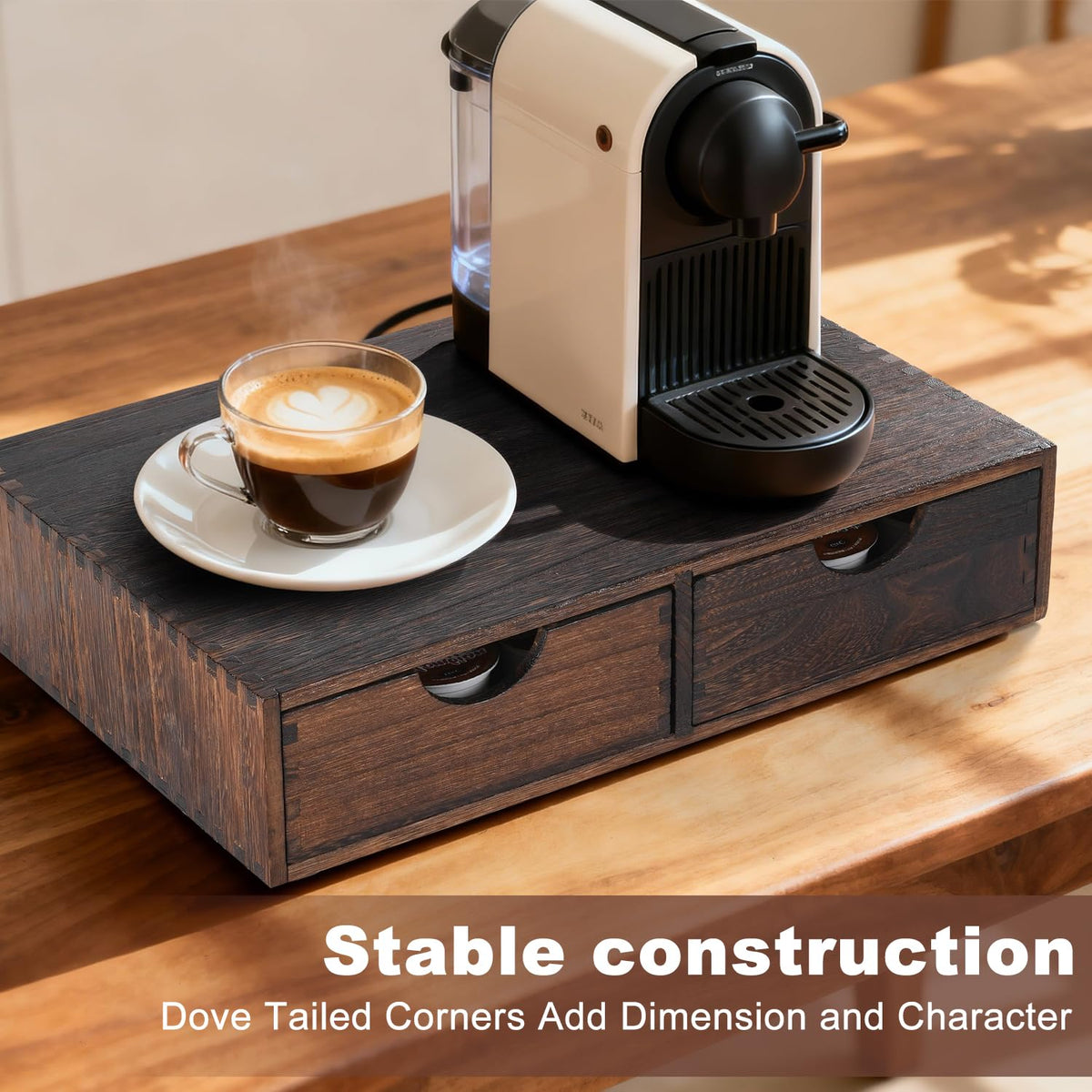 Wooden K Cup Organizer Coffee Pod Storage Box