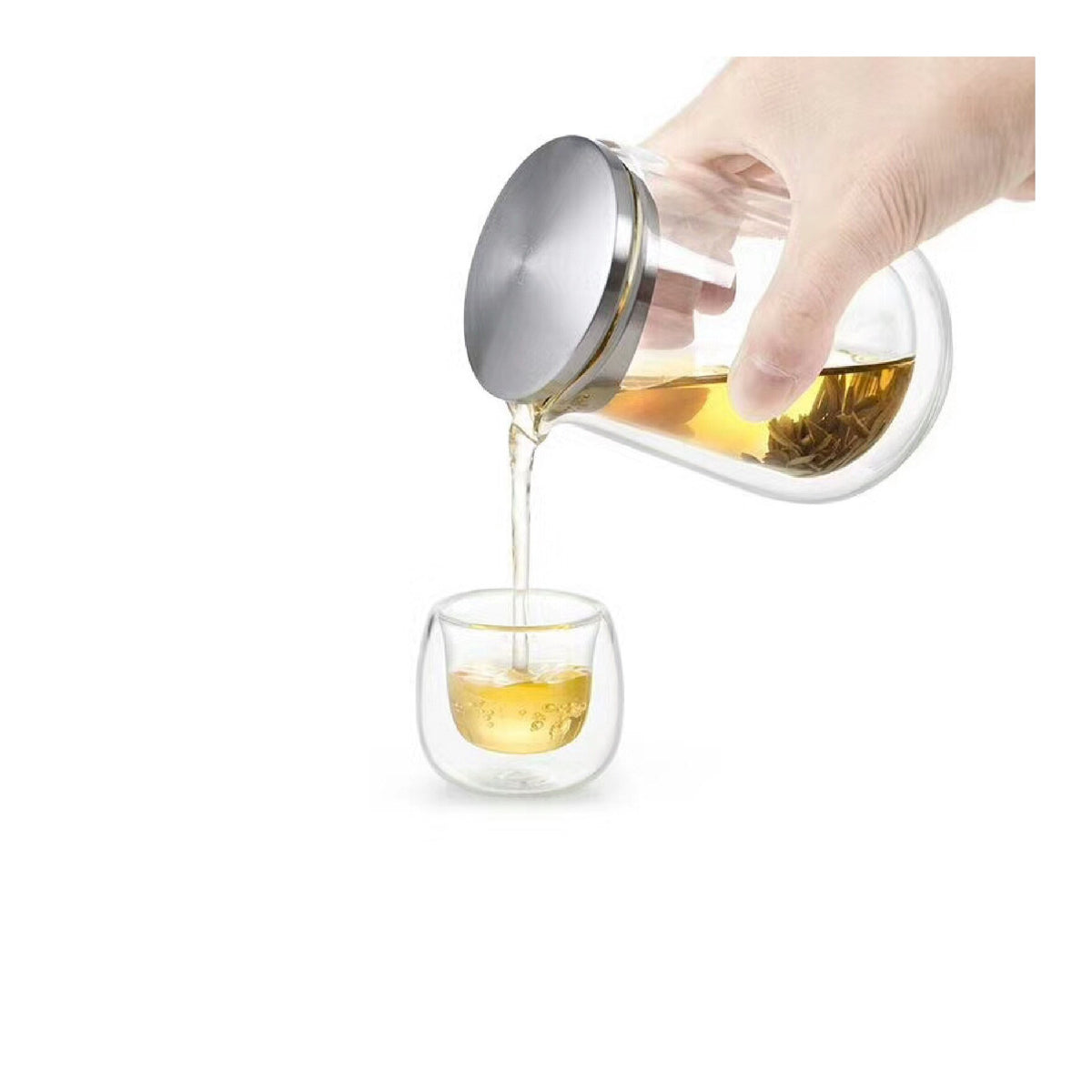 Portable Glass Tea Set with Teapot