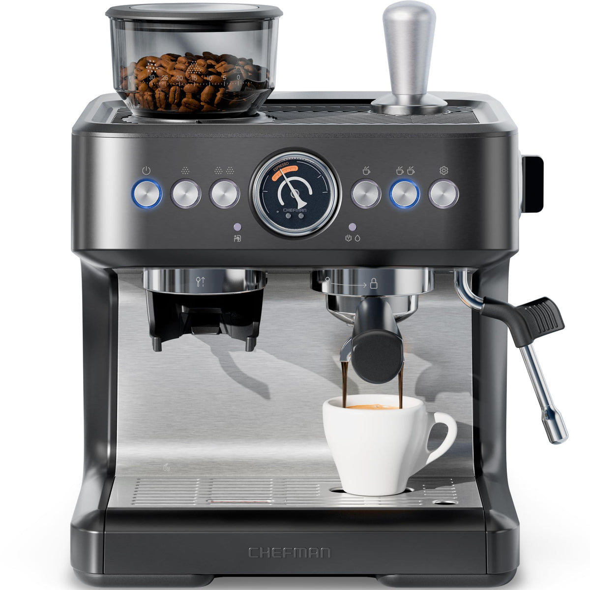 Crema Deluxe Espresso Machine with Double Boiler