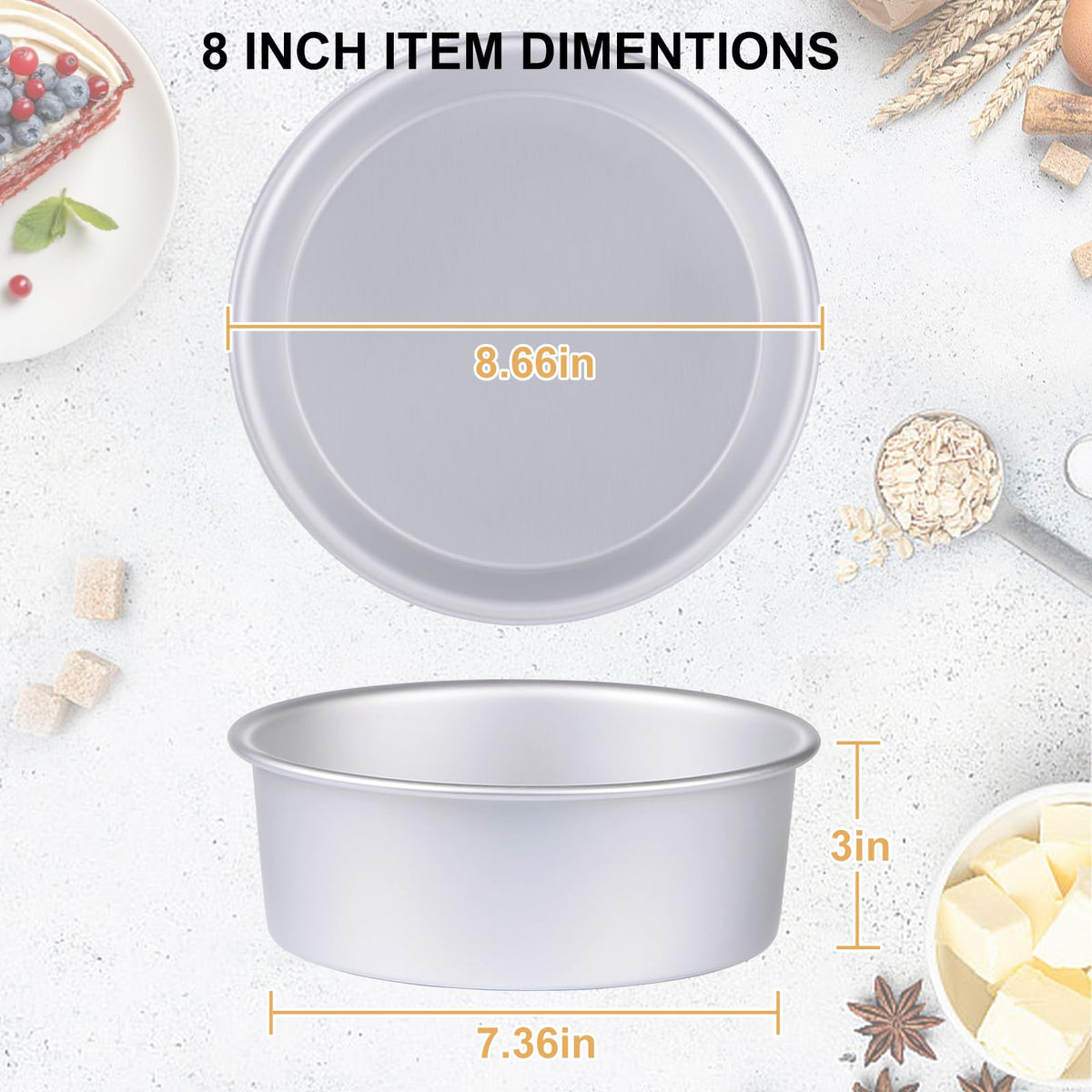 Round Cake Pan Set of 3 (3 Count)