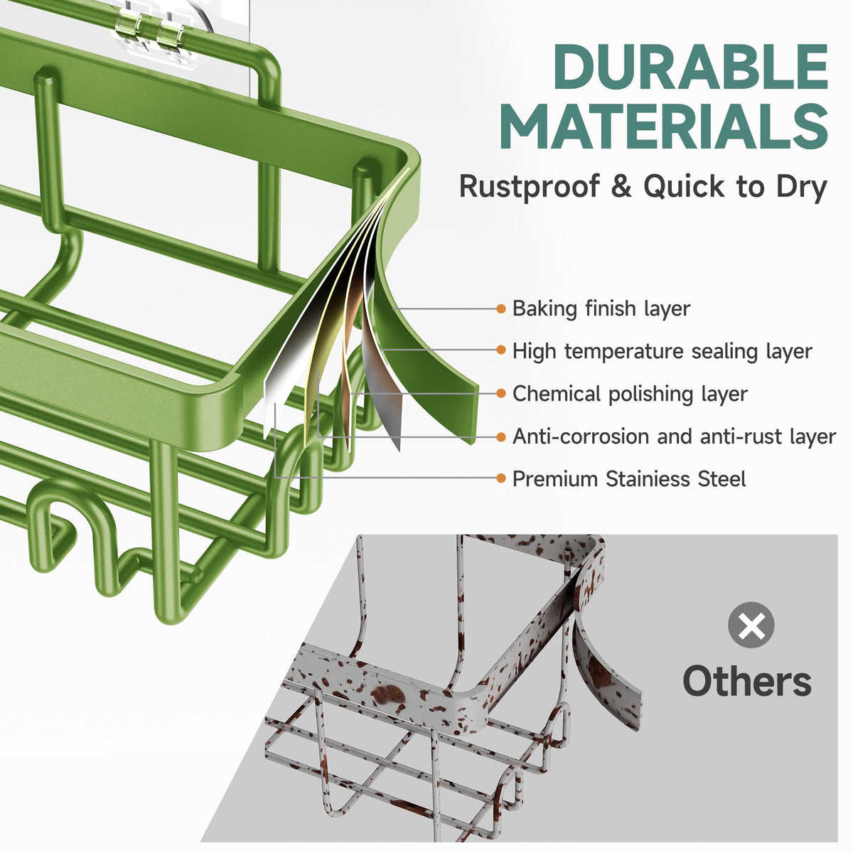 Rustproof & Waterproof Shower Caddy 6 (6 Count)