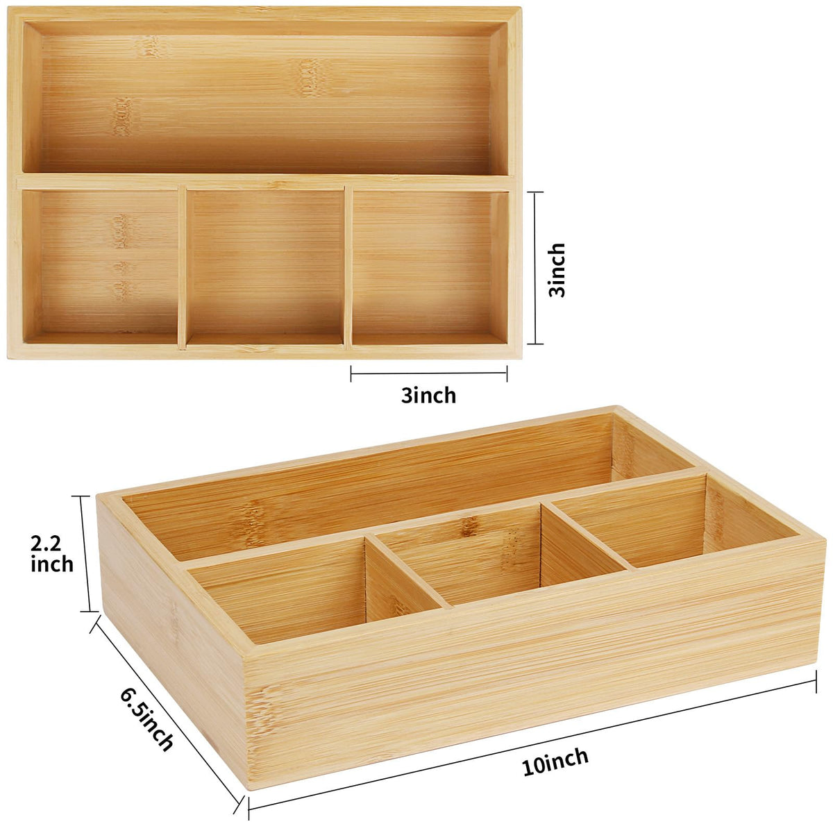 4 Pack Bamboo Tea Bag Organizer (4 Count)