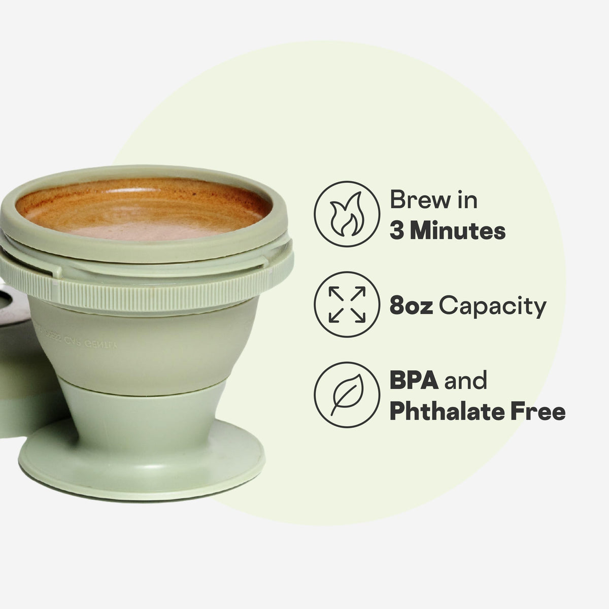 Coffee Palmpress 8 oz Collapsible French Press