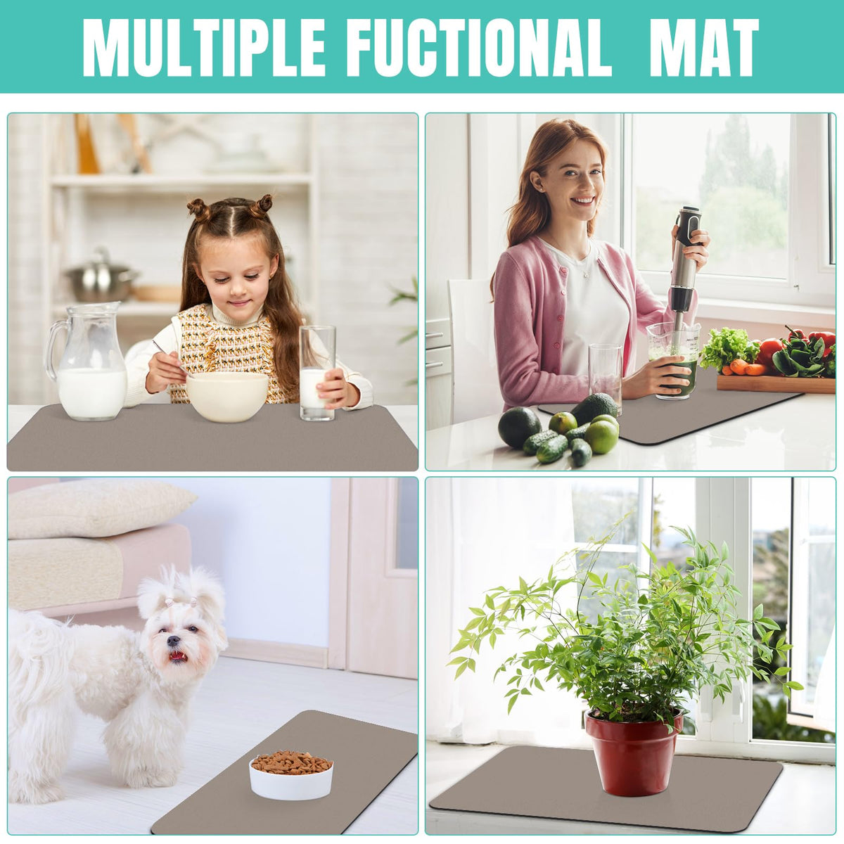 Coffee Mat Super Absorbent Dish Drying Mat Coffee Bar Mat 18"x 32"