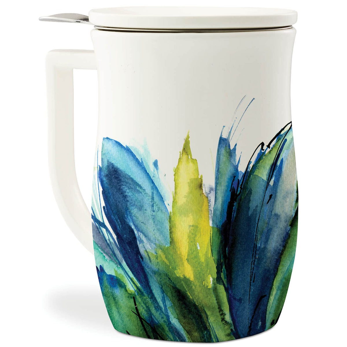 Ceramic Fiore Tea Cup with Infuser