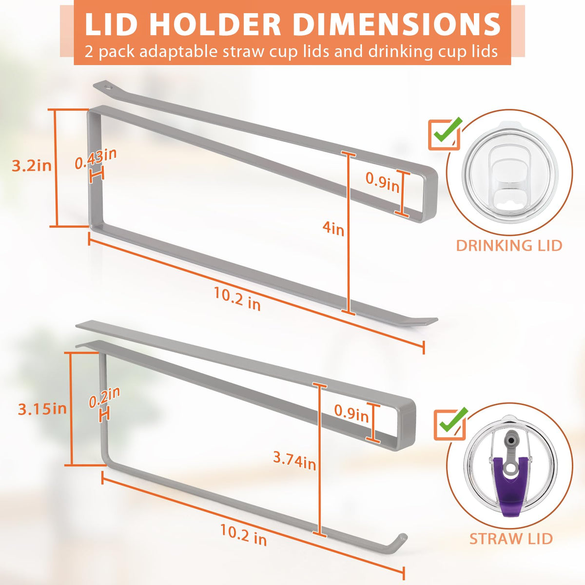 2 Pack Tumbler Lid Organizer (2 Count)