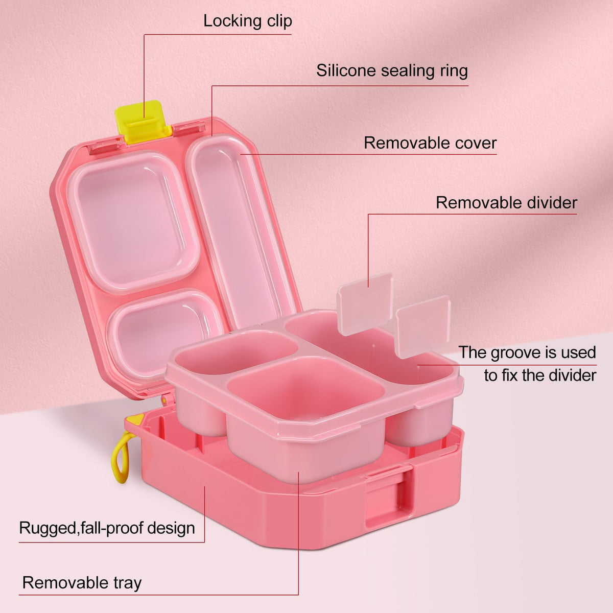 Bento Lunch Box for Kids with 12oz Soup Thermo Leak