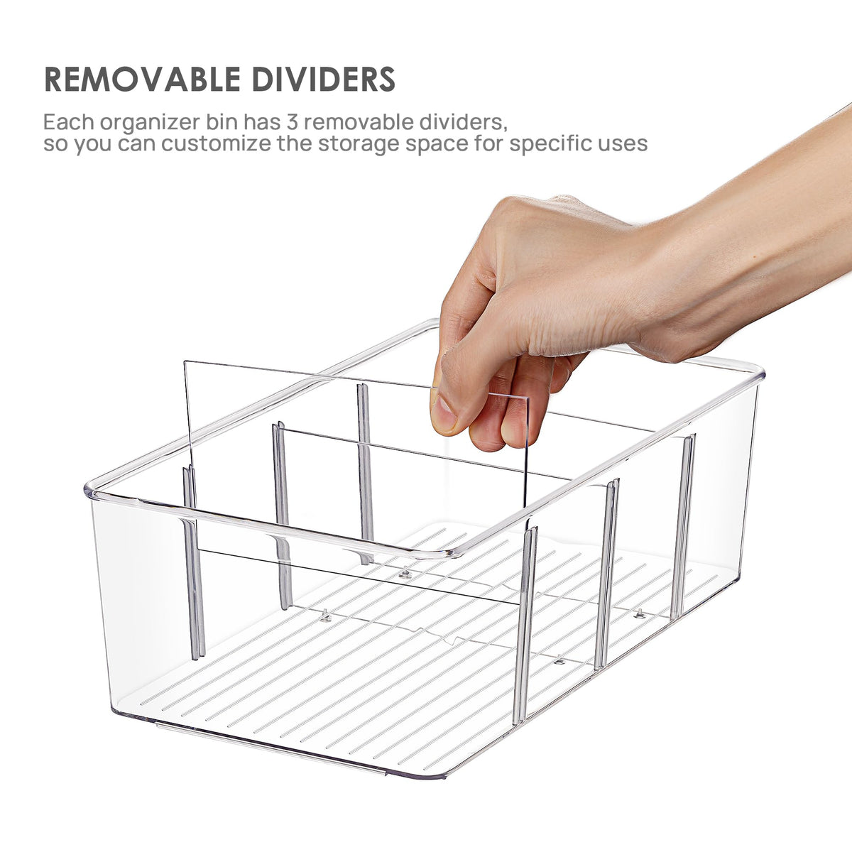 6 Pack Food Storage Organizer Bins (6 Count)