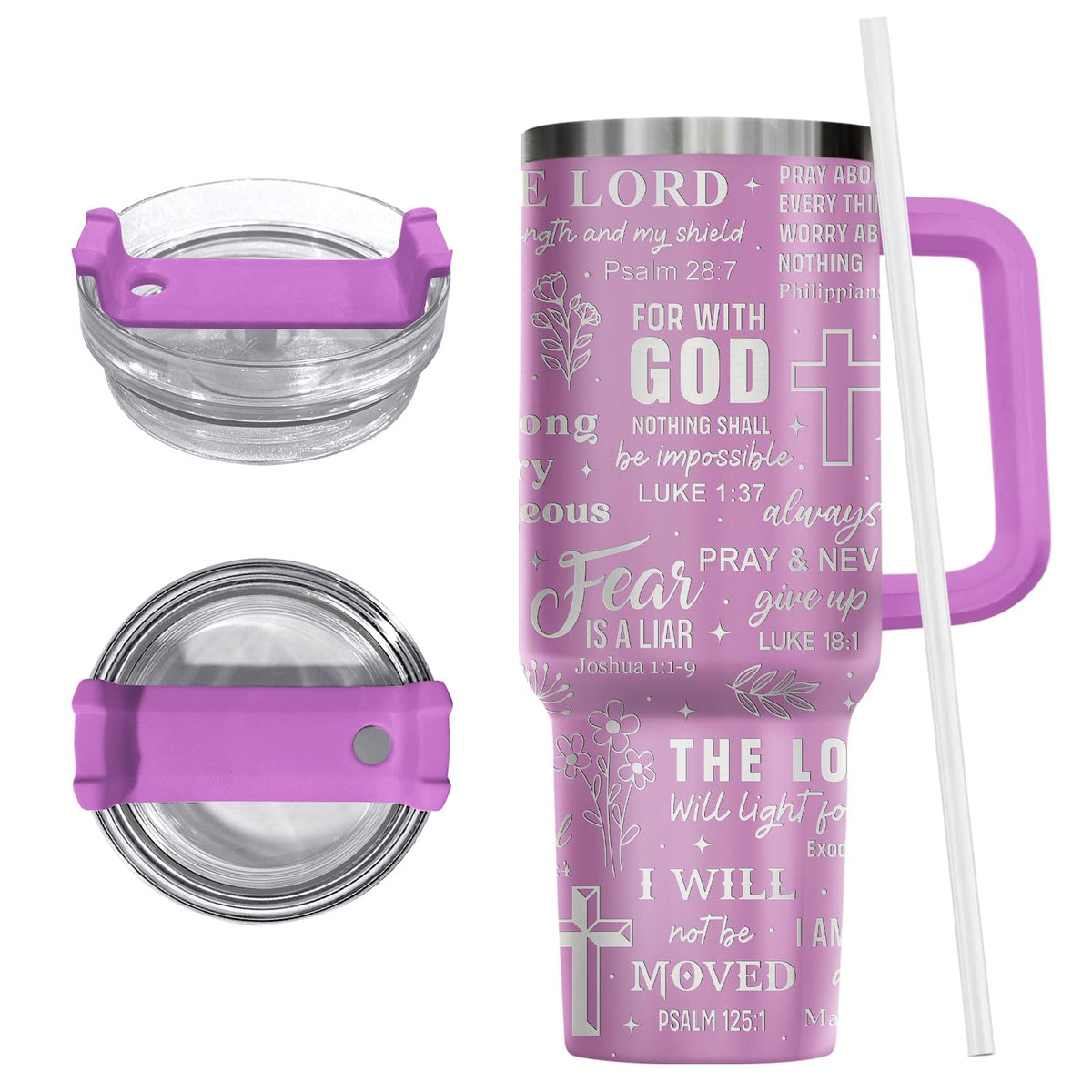 Child God Inspirational Bible 40 oz Tumbler with Handle