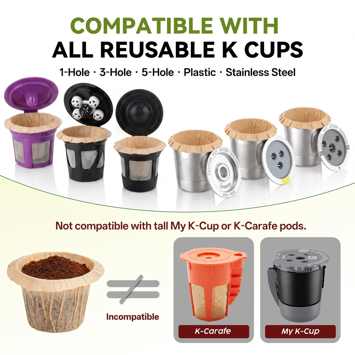 K cup Coffee Filters for Keurig (300 Count)