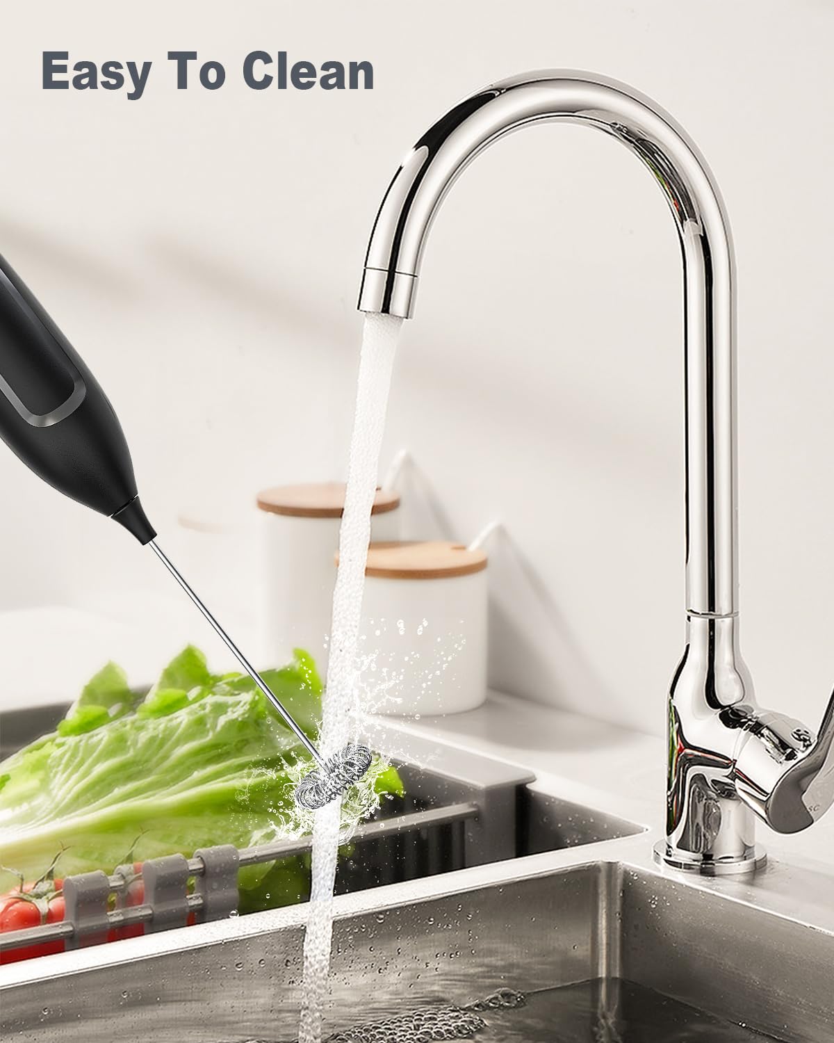 Milk Frother Handheld Battery