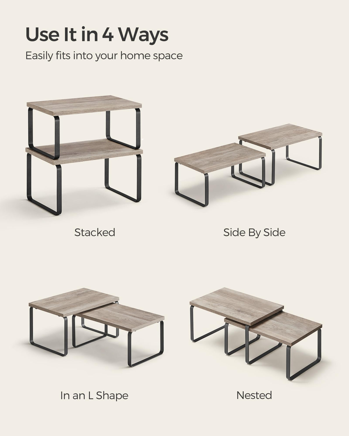 Cabinet Organizer Shelf (2 Count)