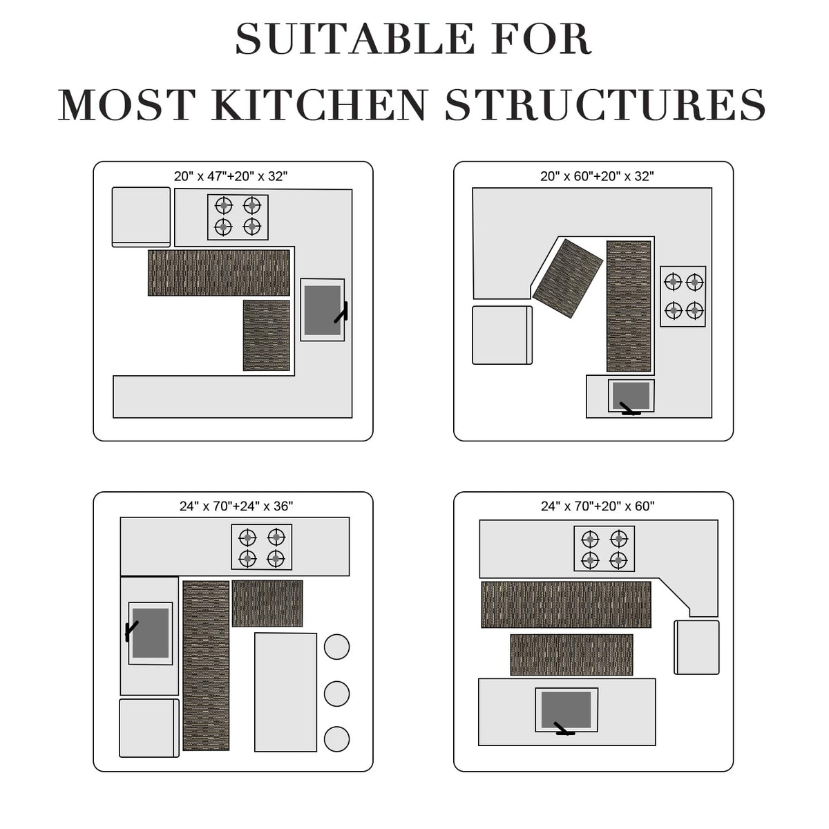 Kitchen Rugs Sets of 2