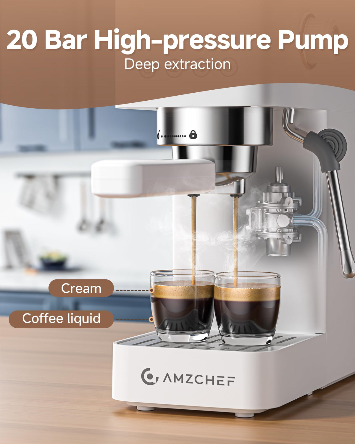 Compact Espresso Machine 20 Bar