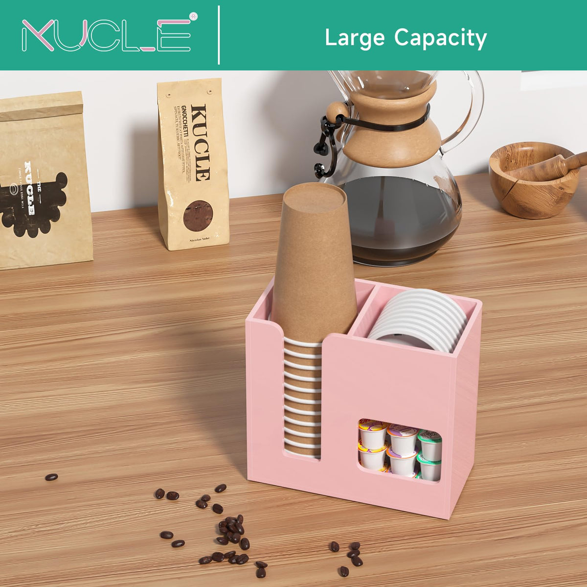 2 Tier Coffee Station Organizer for Countertop