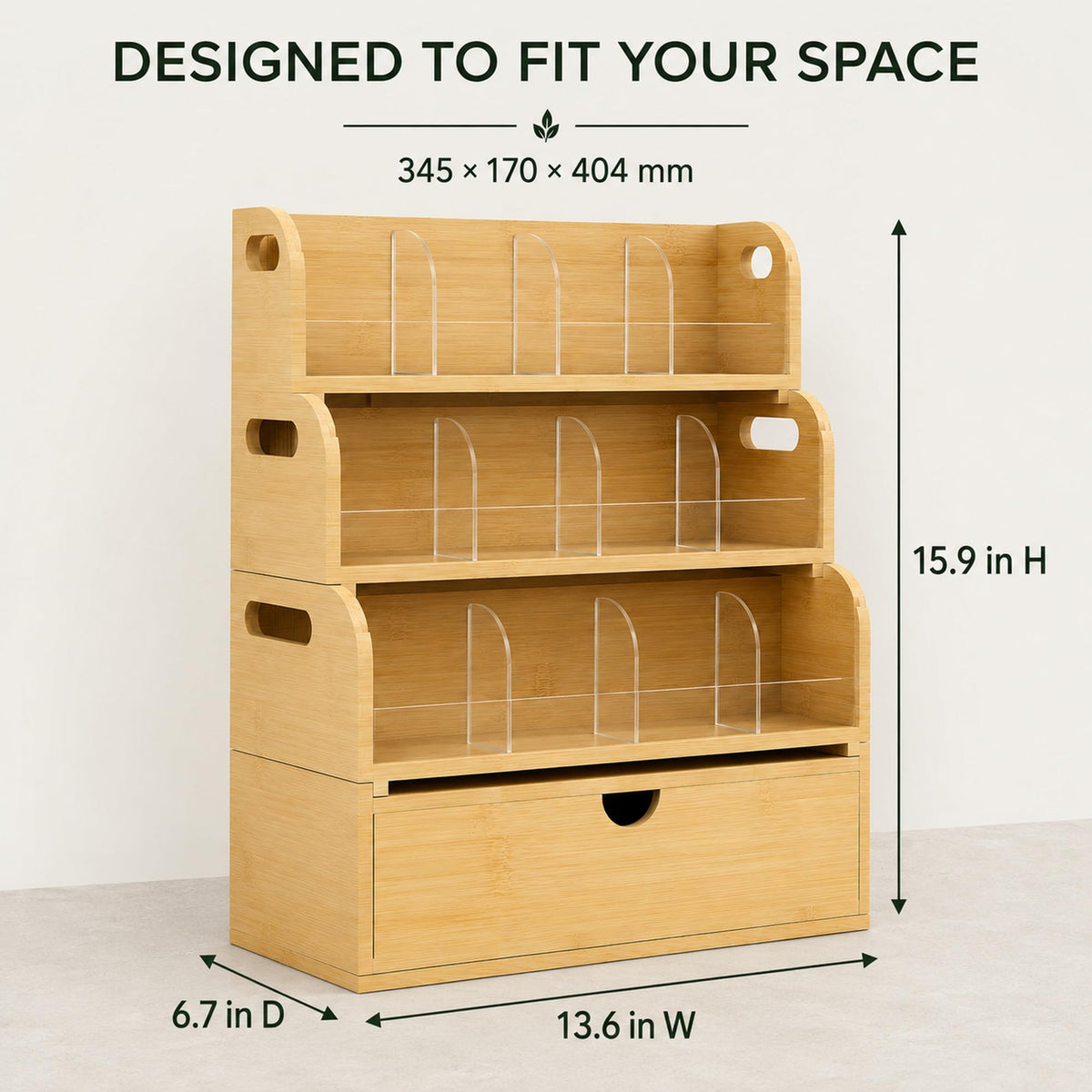 Bamboo Tea Bag Organizer