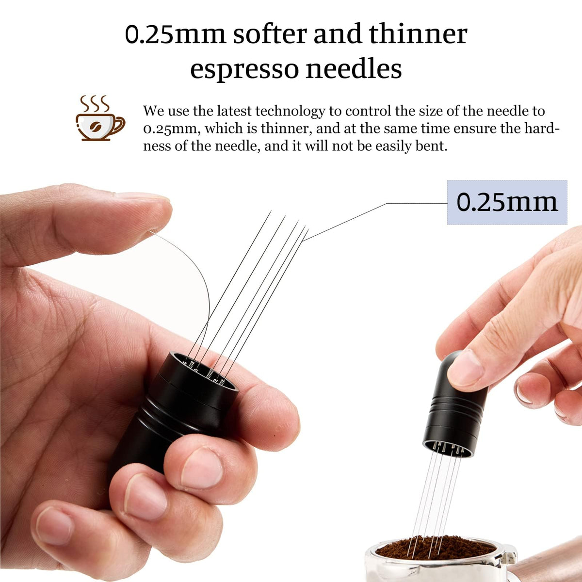 58mm Espresso Tamper Kit 4 in 1 Black