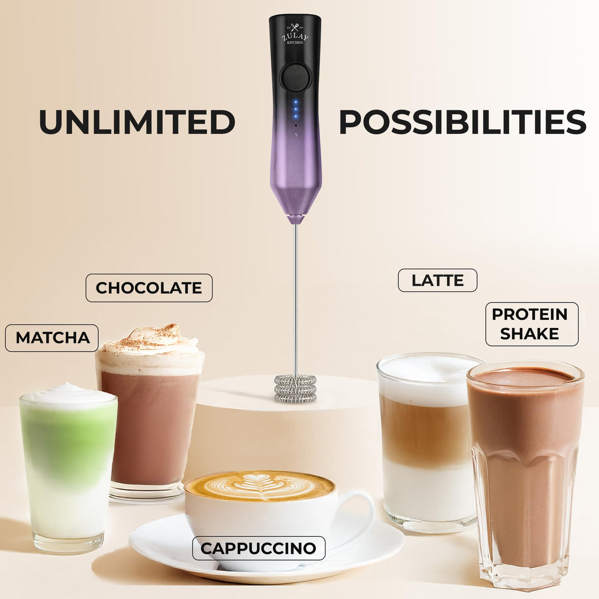 Rechargeable Milk Frother Handheld