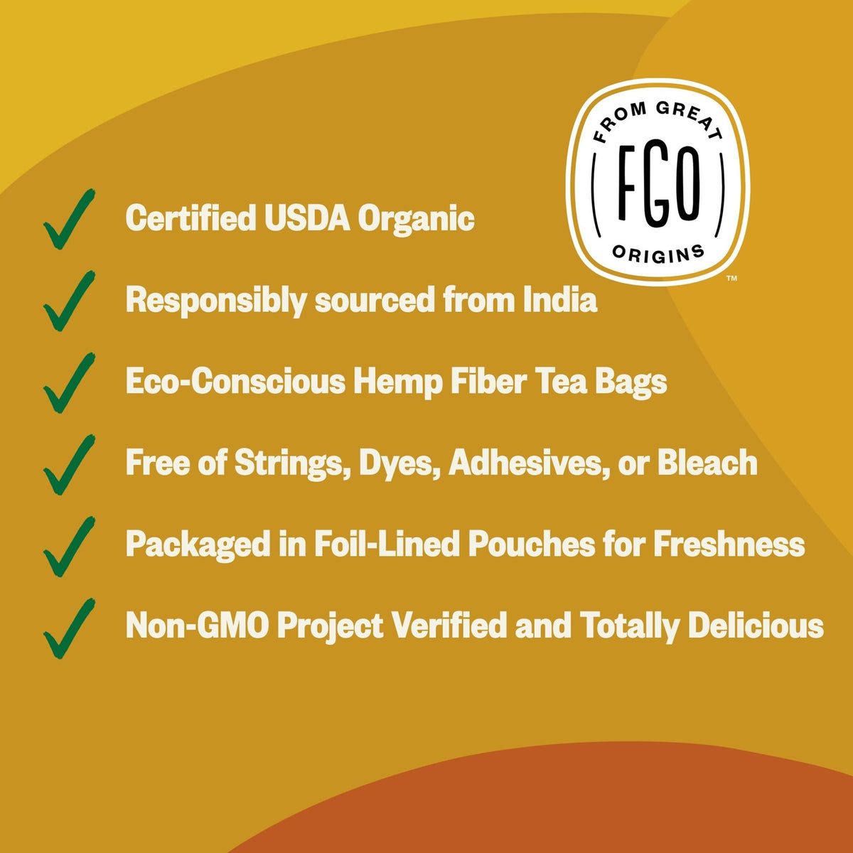 Organic Turmeric Ginger Tea (100 Count)
