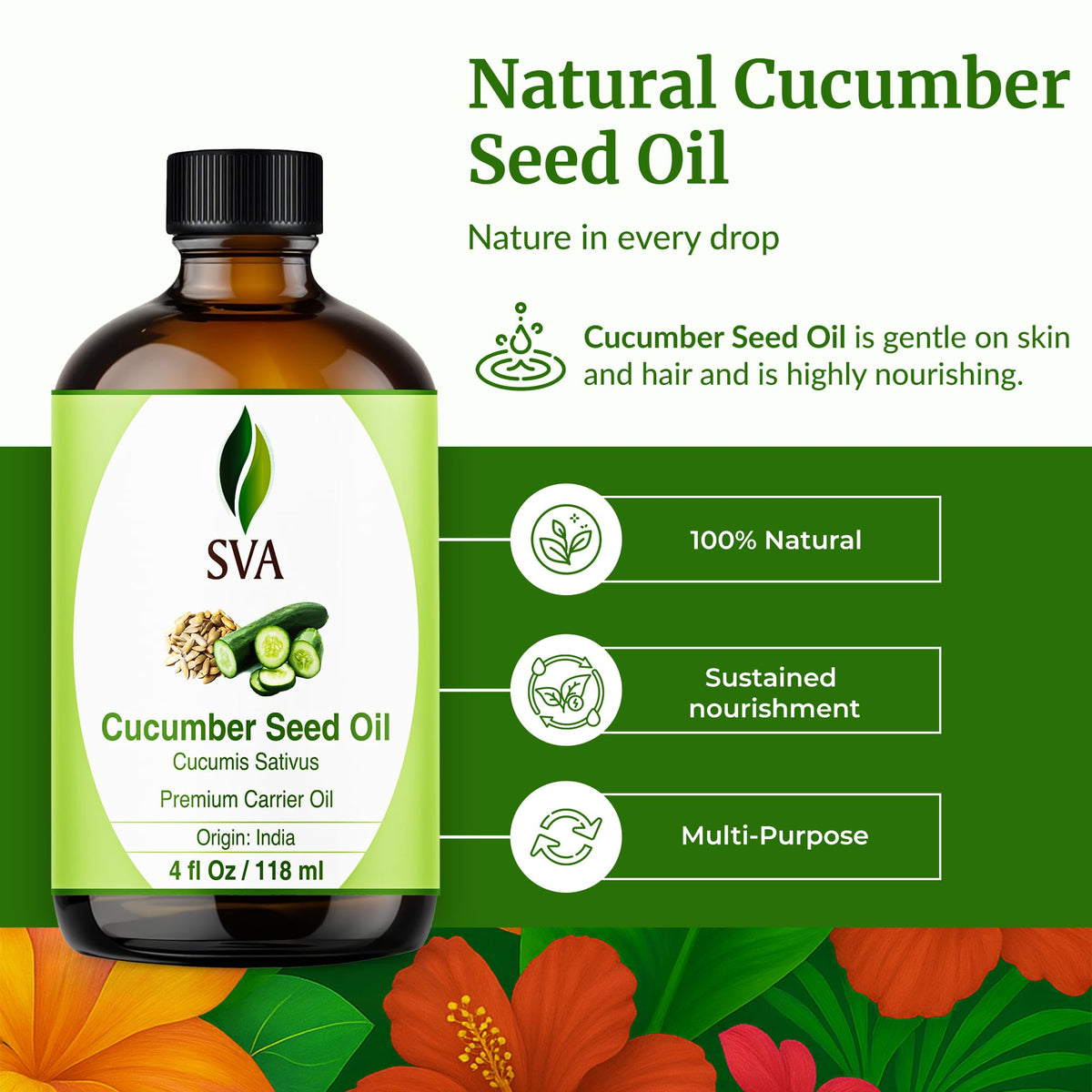 SVA Cucumber Seed Carrier Oil (4 Fl Oz)