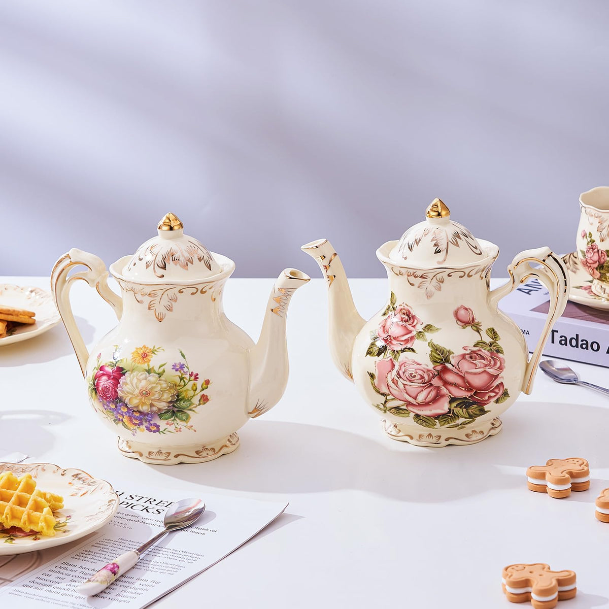 Small Pink Rose Teapot