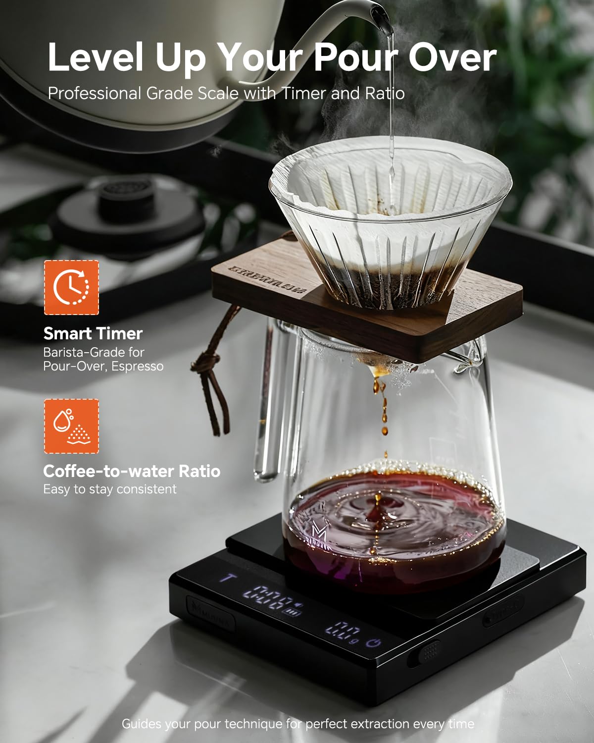 Rechargeable Coffee Scale with Timer