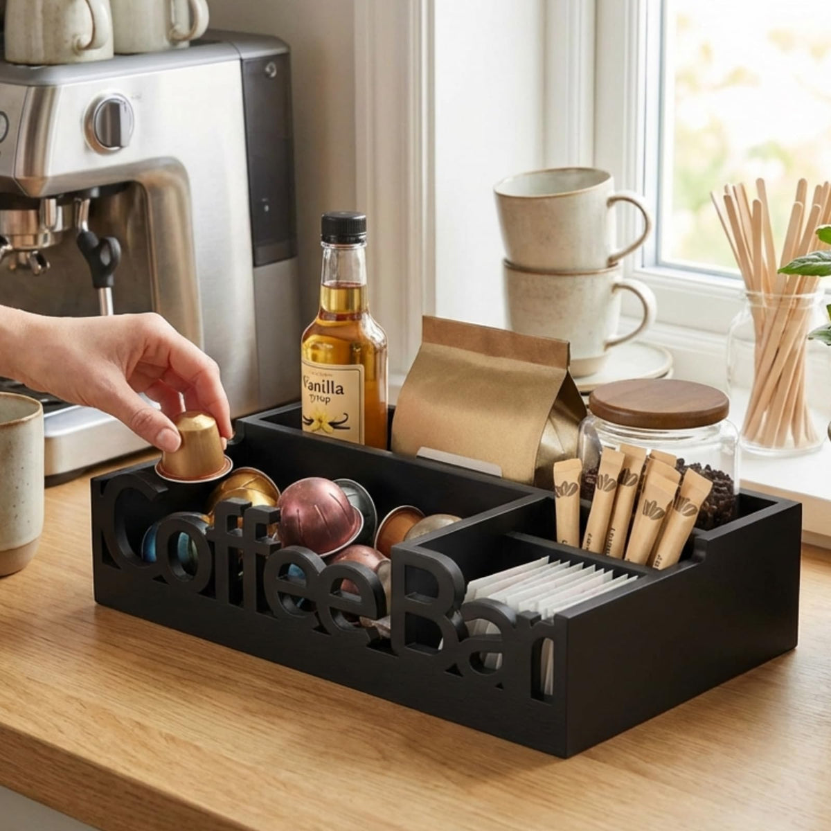 Coffee Bar Organizer Countertop